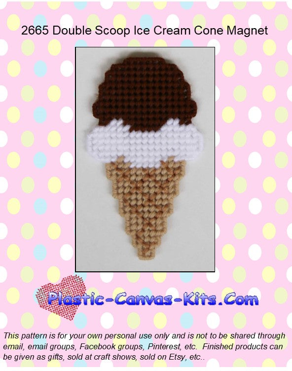 Double Scoop Ice Cream Cone Magnet