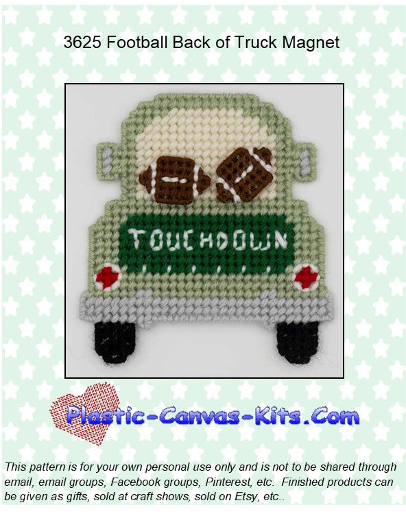 Football Back of Truck Magnet