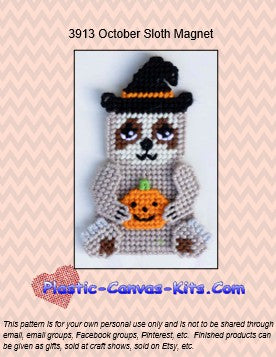 October Sloth Magnet
