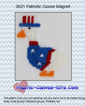 Patriotic Goose Magnet