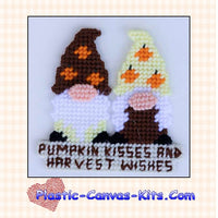Pumpkin Kisses Gnomes Magnet