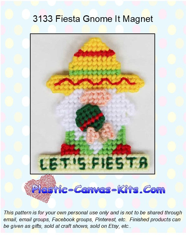 Fiesta Gnome Magnet