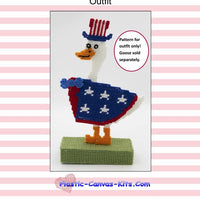 Patriotic Outfit for Desk Porch Goose
