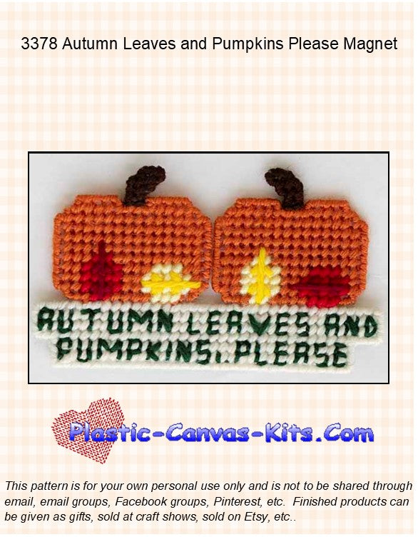 Autumn Leaves and Pumpkins, Please Magnet