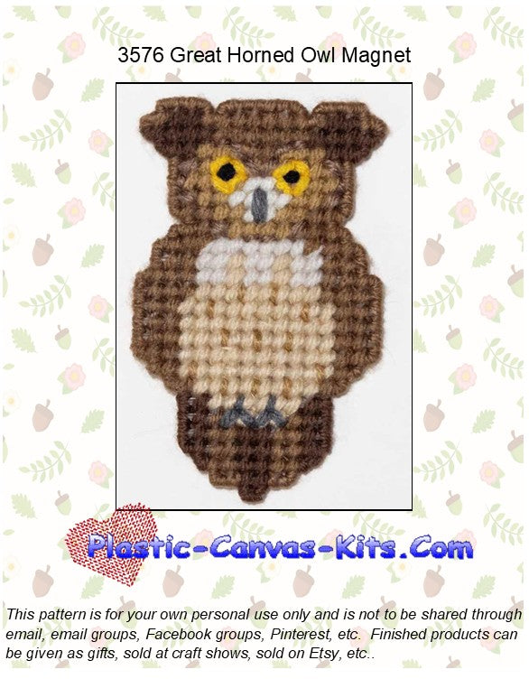 Great Horned Owl Magnet
