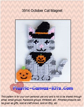 October Cat Magnet