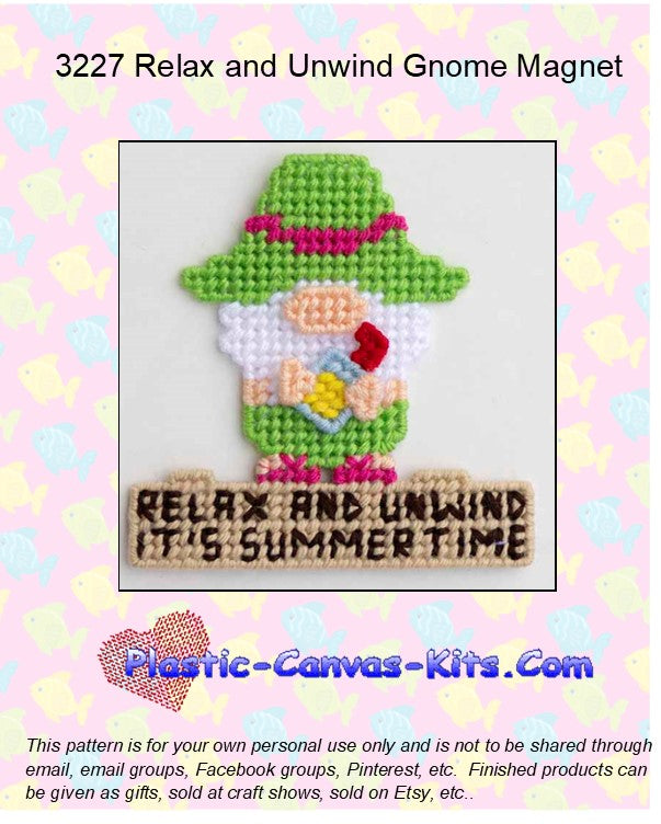 Relax and Unwind Gnome Magnet