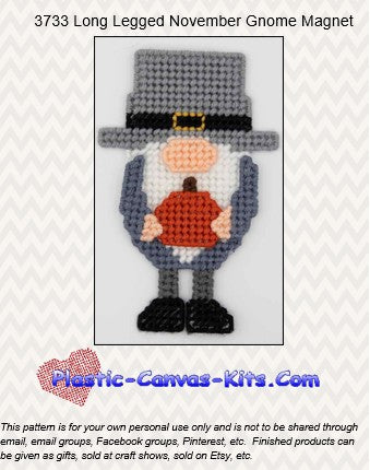 Long Legged November Gnome Magnet