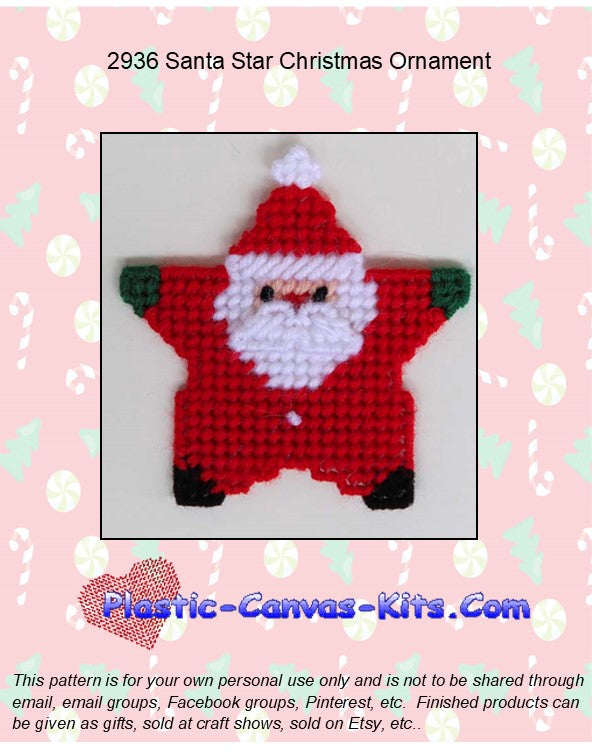 Santa Star Christmas Ornament