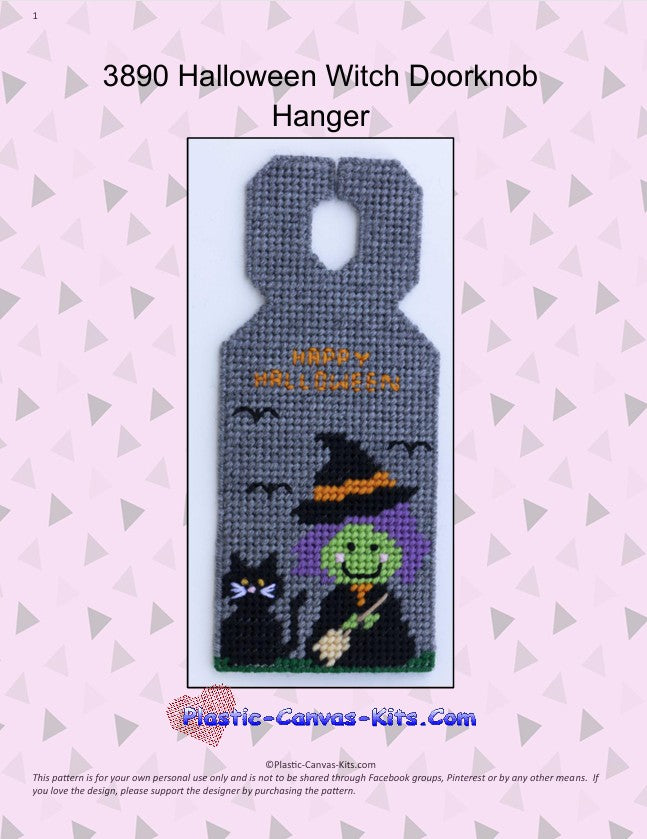 Halloween Witch Doorknob Hanger