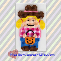 Cowgirl Trick or Treat Magnet