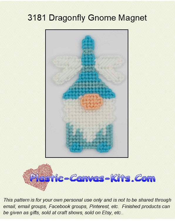 Dragonfly Gnome Magnet