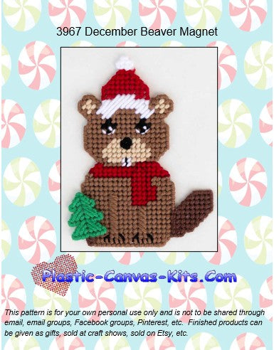 December Beaver Magnet