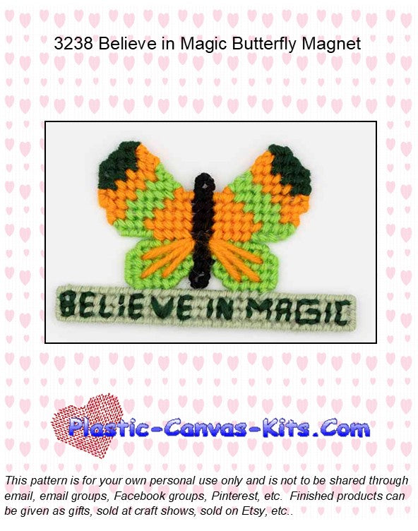 Believe in Magic Butterfly Magnet