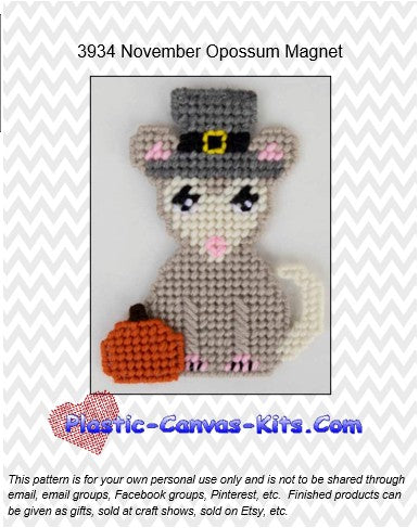 November Opossum Magnet
