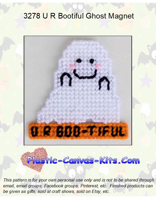 U R Bootiful Ghost Magnet