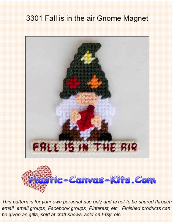 Fall is in the Air Gnome Magnet