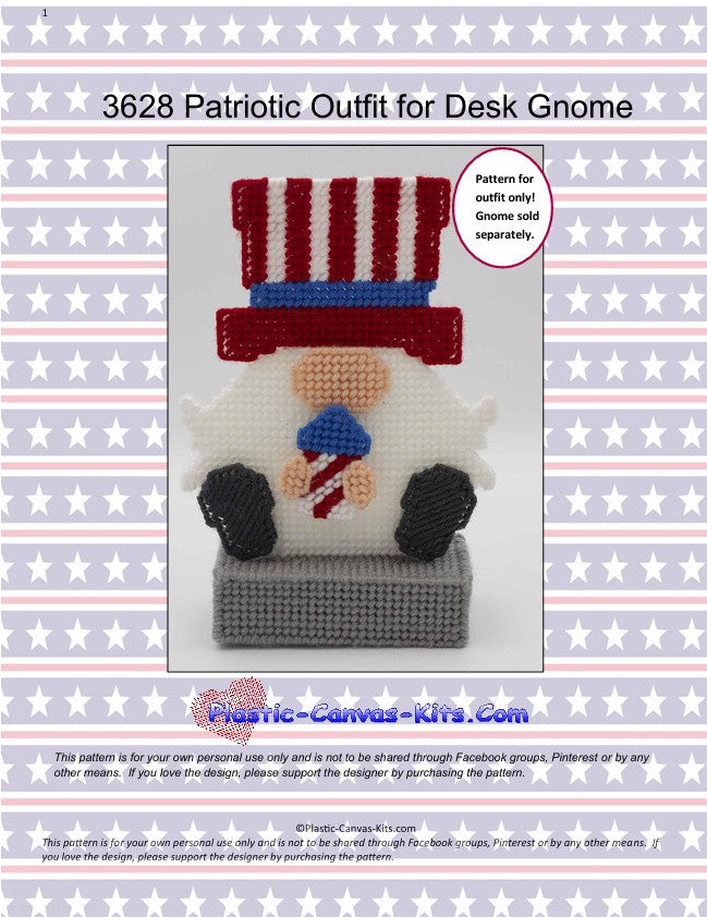 Patriotic Outfit for Desk Gnome