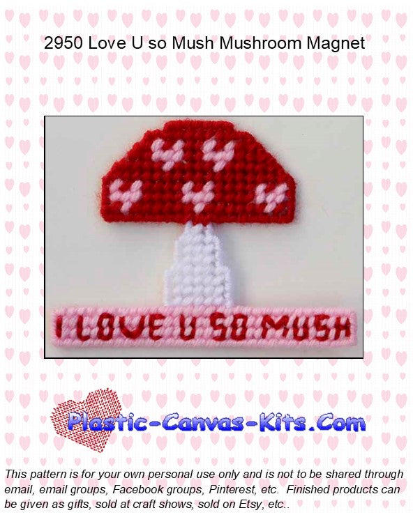 Love U so Mush Mushroom Magnet