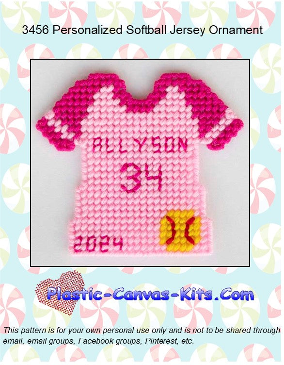 Personalized Softball Jersey Ornament