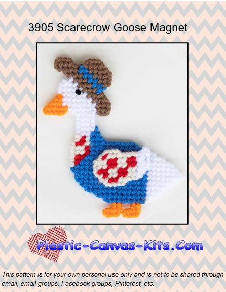 Scarecrow Porch Goose Magnet