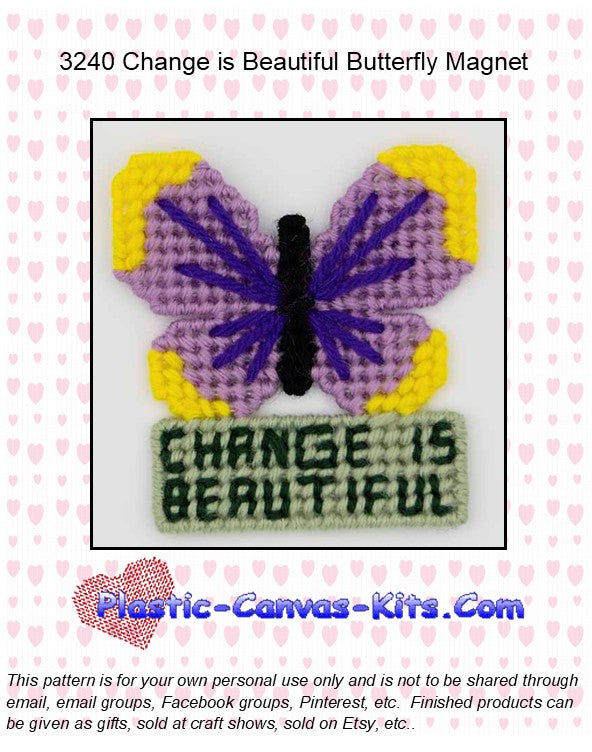 Change is Beautiful Butterfly Magnet