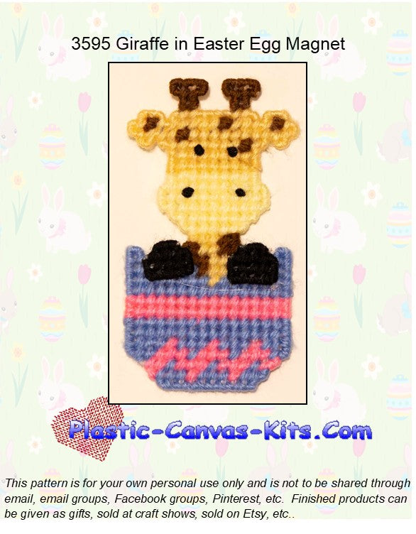 Giraffe in Easter Egg Magnet