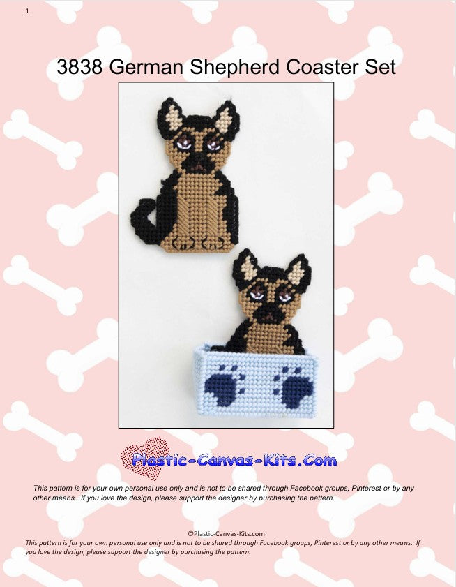 German Shepherd Coaster Set