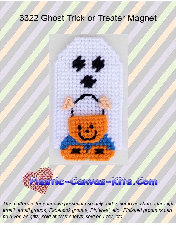 Ghost Trick or Treat Magnet