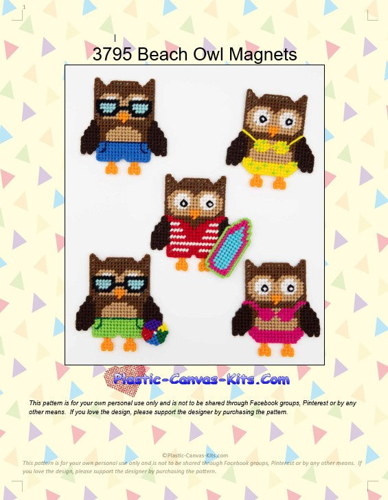 Beach Owl Magnets