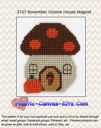 November Gnome House Magnet