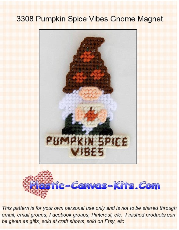 Pumpkin Spice Vibes Gnome Magnet