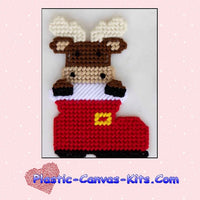 Moose in Santa Boot Christmas Ornament