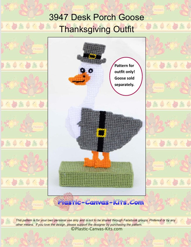 Thanksgiving Outfit for Desk Porch Goose