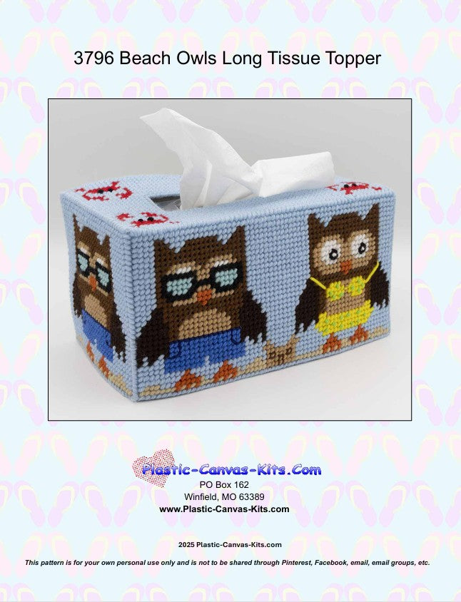 Beach Owls Long Tissue Topper