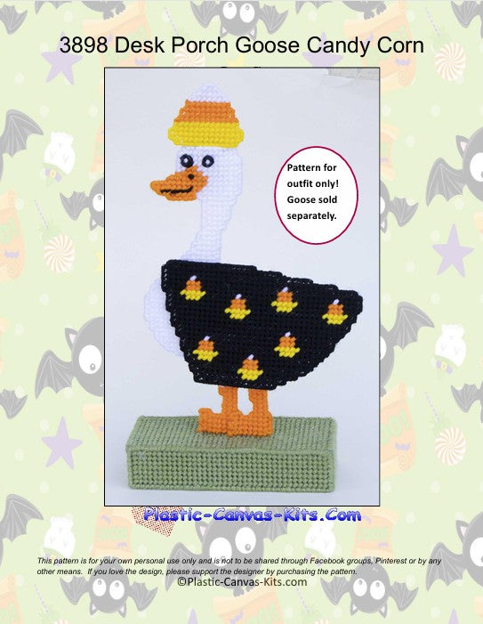 Candy Corn Outfit for Desk Porch Goose