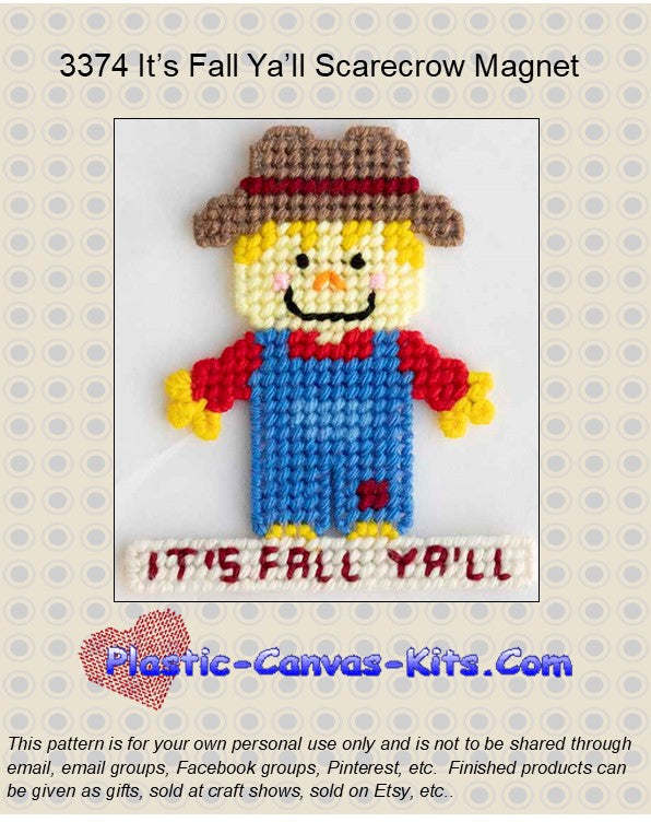 It's Fall Ya'll Scarecrow Magnet