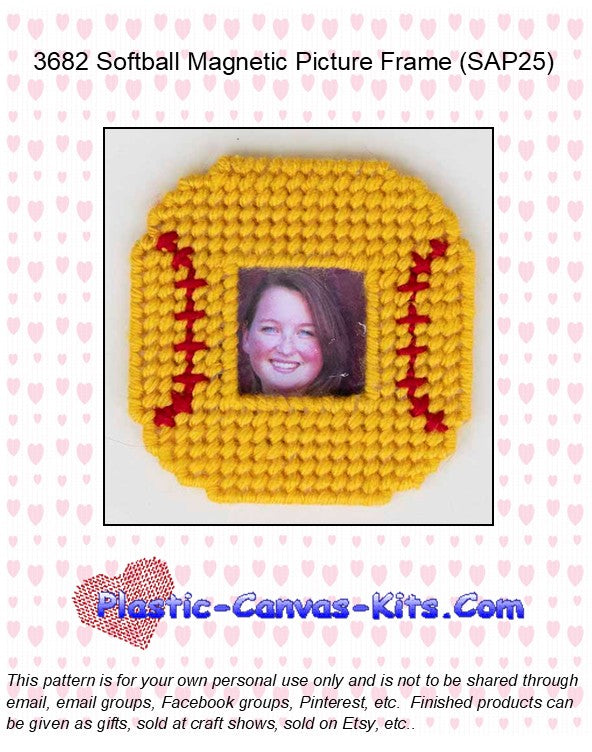 Softball Magnetic Picture Frame