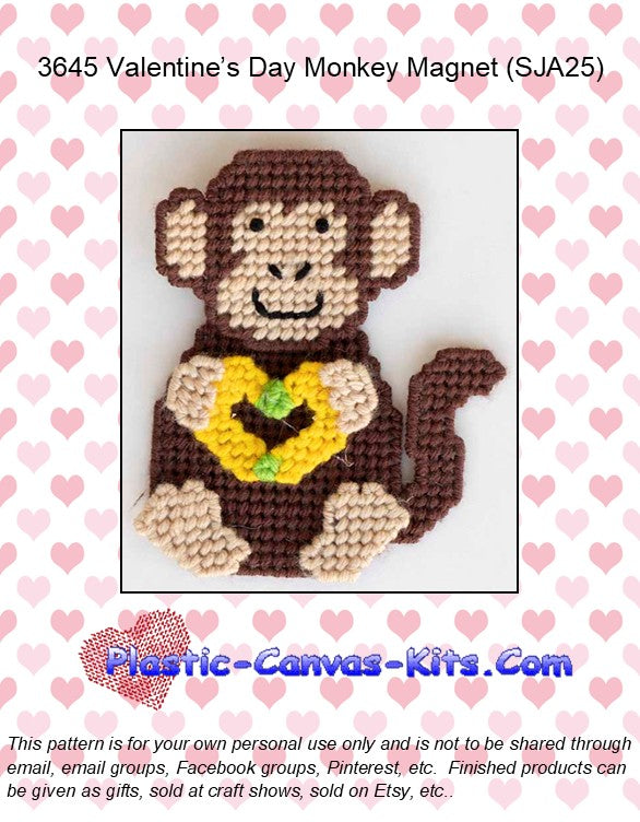 Valentine's Day Monkey Magnet
