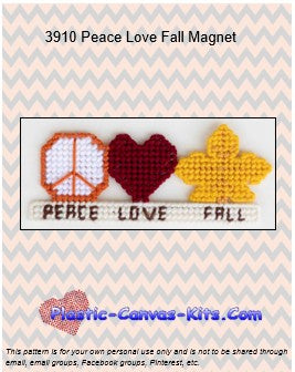 Peace, Love, Fall Magnet