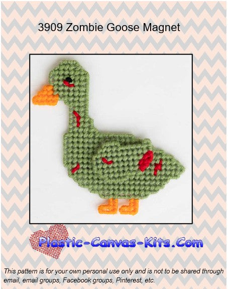 Zombie Porch Goose Magnet