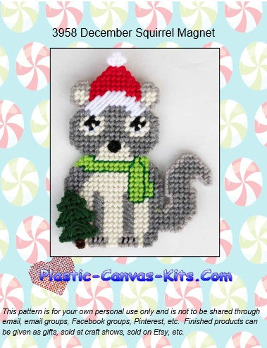 December Squirrel Magnet