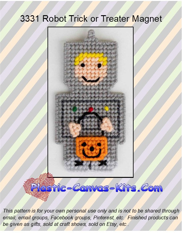 Robot Trick or Treat Magnet