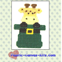 Giraffe in Leprechaun Hat Magnet
