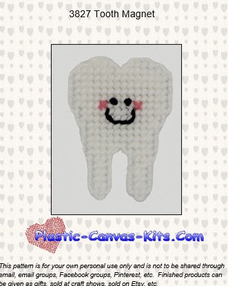 Tooth Magnet| Plastic-Canvas-Kits.com
