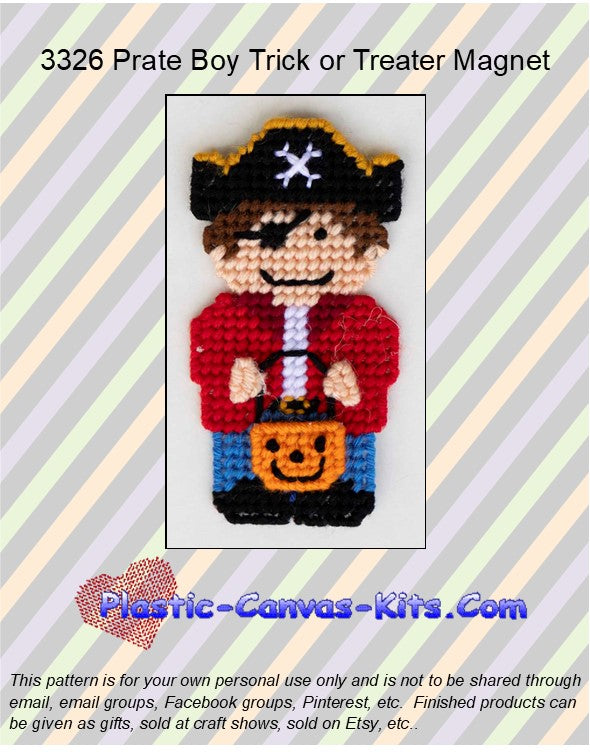 Pirate Boy Trick or Treater Magnet