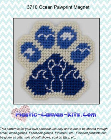 Ocean Pawprint Magnet