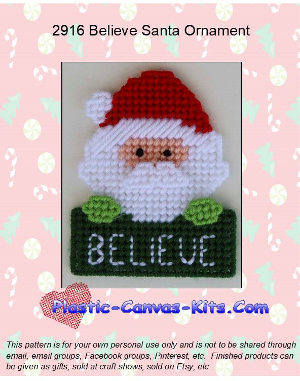 Believe Santa Christmas Ornament