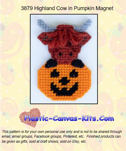 Highland Cow Halloween Magnet