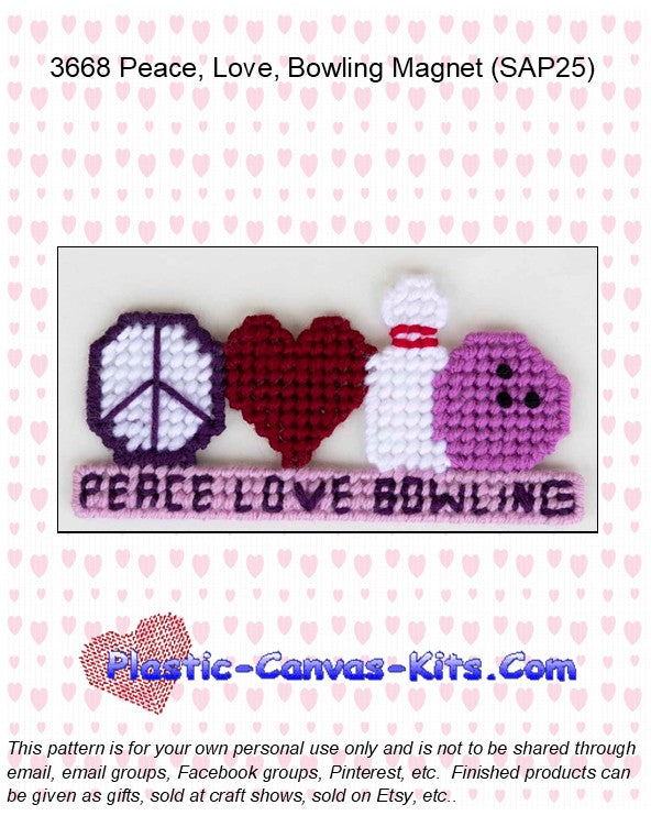 Peace, Love, Bowling Magnet